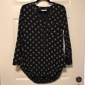 Old Navy v-neck Black/white tunic. Sz Small Tall.